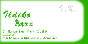 ildiko marx business card