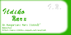 ildiko marx business card